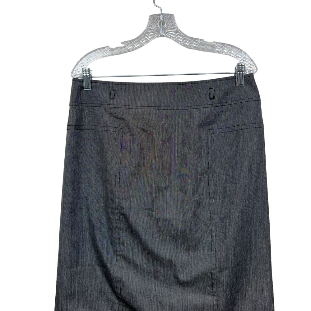 NYCC New York Clothing Co. Womens Pencil Skirt Knee Length Vented Gray Black 10*